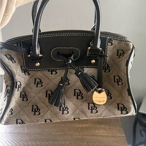 Dooney & Bourke Black and Tan Women's Bag